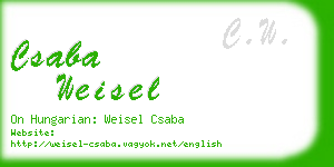 csaba weisel business card